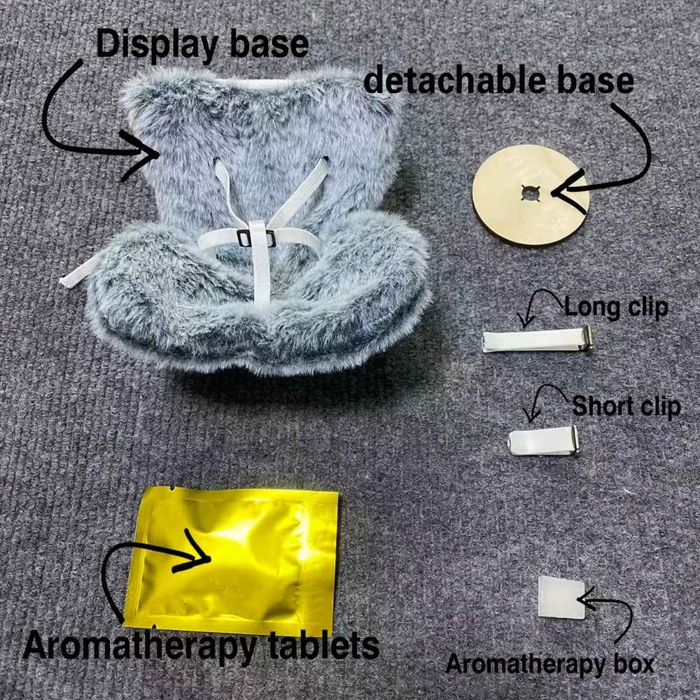 🚗 Ornements Aromatiques pour Console de Voiture – Élégance & Sérénité avec Poupée LABUBU