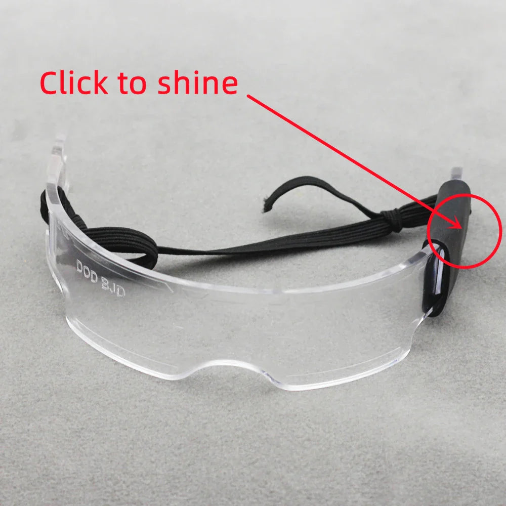 🌈 Lunettes Lumineuses DIY pour Poupées LABUBU – Taille 15 à 20 cm