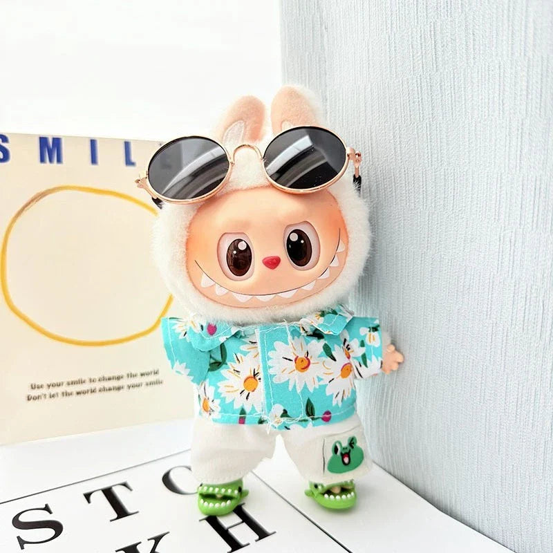 🌺 Ensemble de vêtements de luxe Hawaï pour Labubu V1/V2 – Vacances stylées au bout des doigts !
