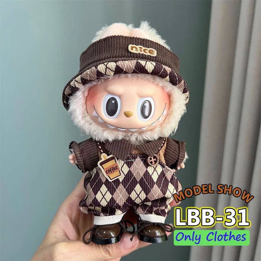 👑 Jupe & Cape Élégante pour Poupée Labubu – Taille 17 cm