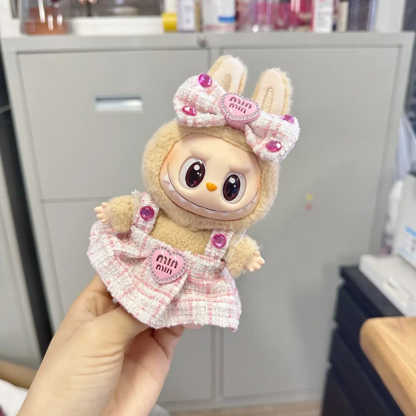 🌟 Accessoires Vêtements Mini Poupée LABUBU 17 cm – Édition K-Pop Style EXO