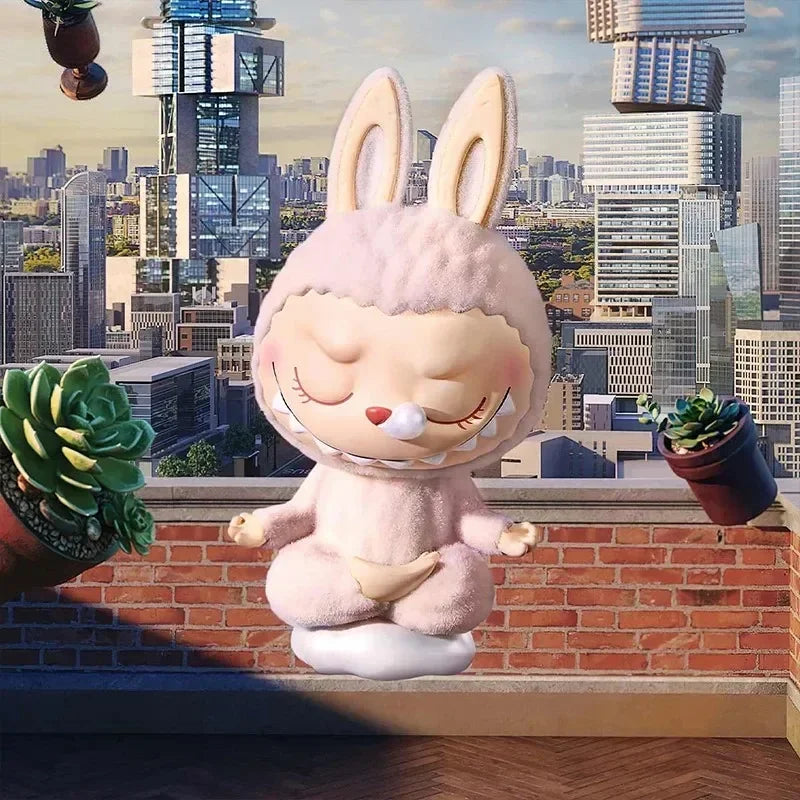 🌿 Figurine Kawaii LABUBU – Série Lazy Yoga