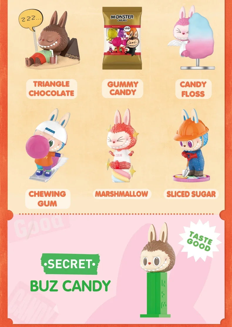 🍬 Figurine LABUBU Monsters Candy – Boîte Mystère Anime