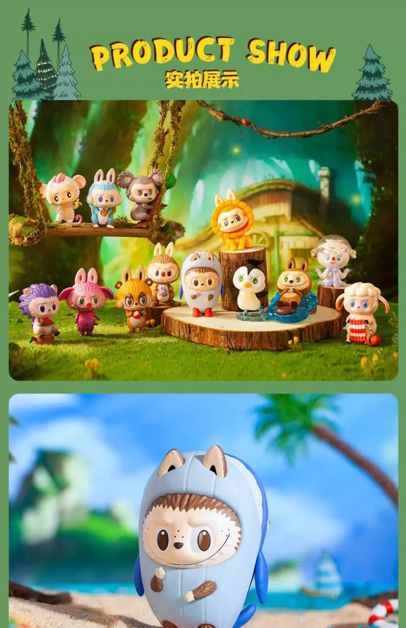 🌈 Figurines Kawaii Labubu – Boîte Mystère Animaux