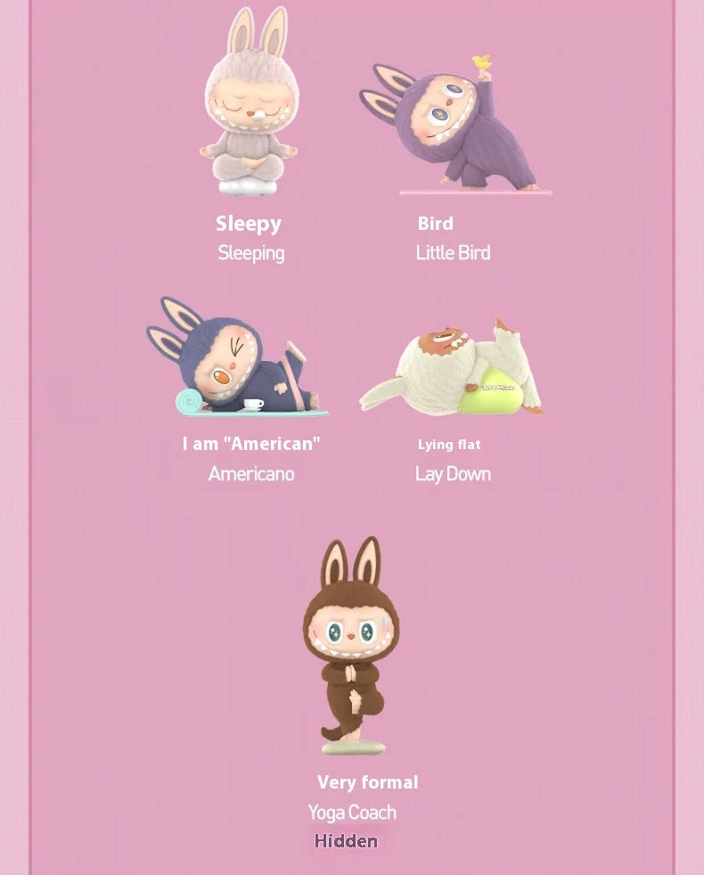 🧘♂️ Pop Mart Labubu – Figurine "Yoga Lazy