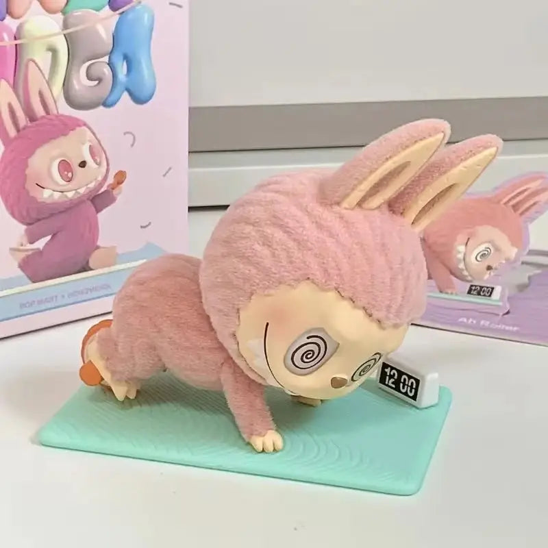 🧘 Figurine Labubu Lazy Yoga – Boîte Surprise Kawaii