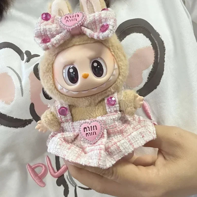 🌟 Accessoires Vêtements Mini Poupée LABUBU 17 cm – Édition K-Pop Style EXO