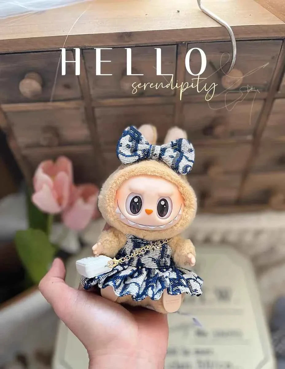 đ VĂȘtements de PoupĂ©e Labubu 17cm - Luxe Mini Macaron