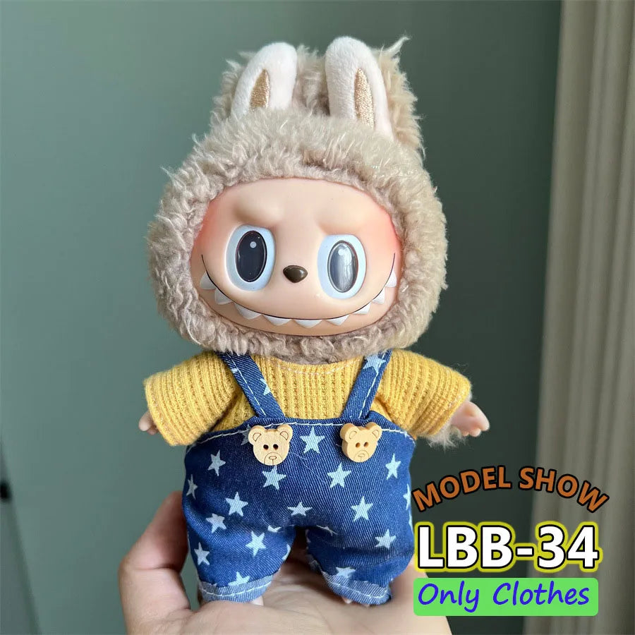 👑 Jupe & Cape Élégante pour Poupée Labubu – Taille 17 cm