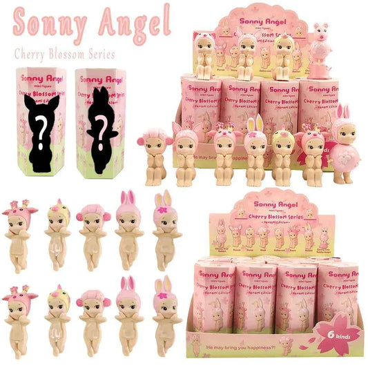 🌸 Figurine Mini Hippers LABUBU – Édition Cherry Blossom