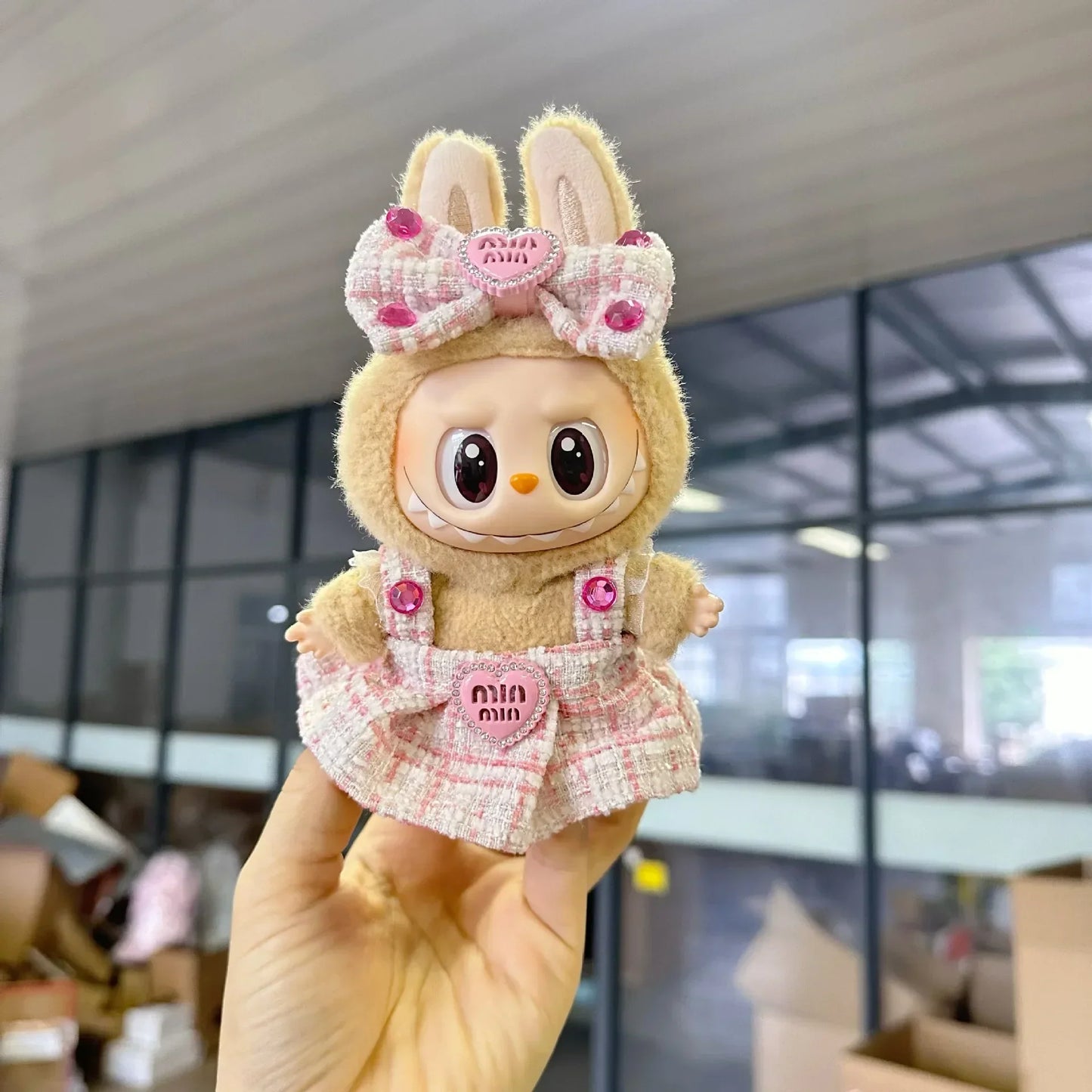 🌟 Accessoires Vêtements Mini Poupée LABUBU 17 cm – Édition K-Pop Style EXO
