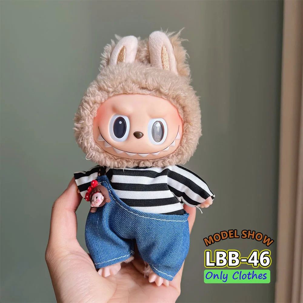 👑 Jupe & Cape Élégante pour Poupée Labubu – Taille 17 cm