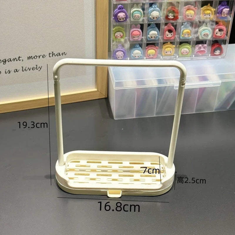 🧸 Labubu Mini Hangers – Lot de 10 Cintres avec Séchoir pour Poupées 17 cm