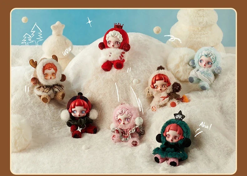 ❄️ SKULLPANDA - Hiver Enchanté : Poupée Pendentif de Collection