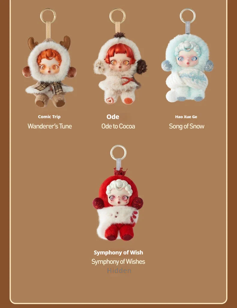 ❄️ SKULLPANDA - Hiver Enchanté : Poupée Pendentif de Collection