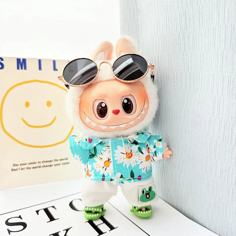 🌺 Ensemble de vêtements de luxe Hawaï pour Labubu V1/V2 – Vacances stylées au bout des doigts !