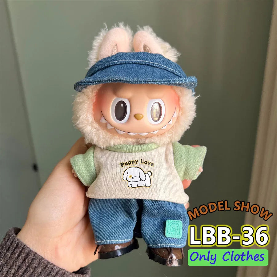 👑 Jupe & Cape Élégante pour Poupée Labubu – Taille 17 cm