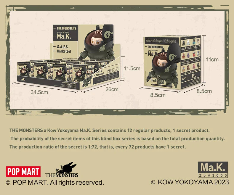 🛸 Figurine Labubu The Monsters x Kow Yokoyama Ma.K. – Boîte Mystère