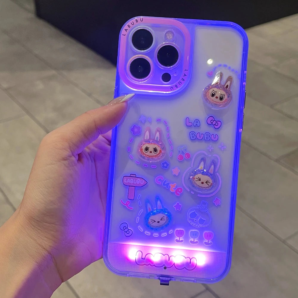 Labubu Light-Up iPhone Case β Shockproof & Glows on Calls