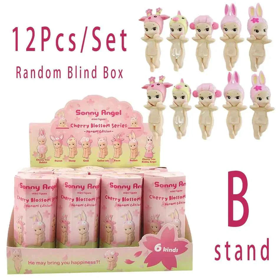🌸 Figurine Mini Hippers LABUBU – Édition Cherry Blossom