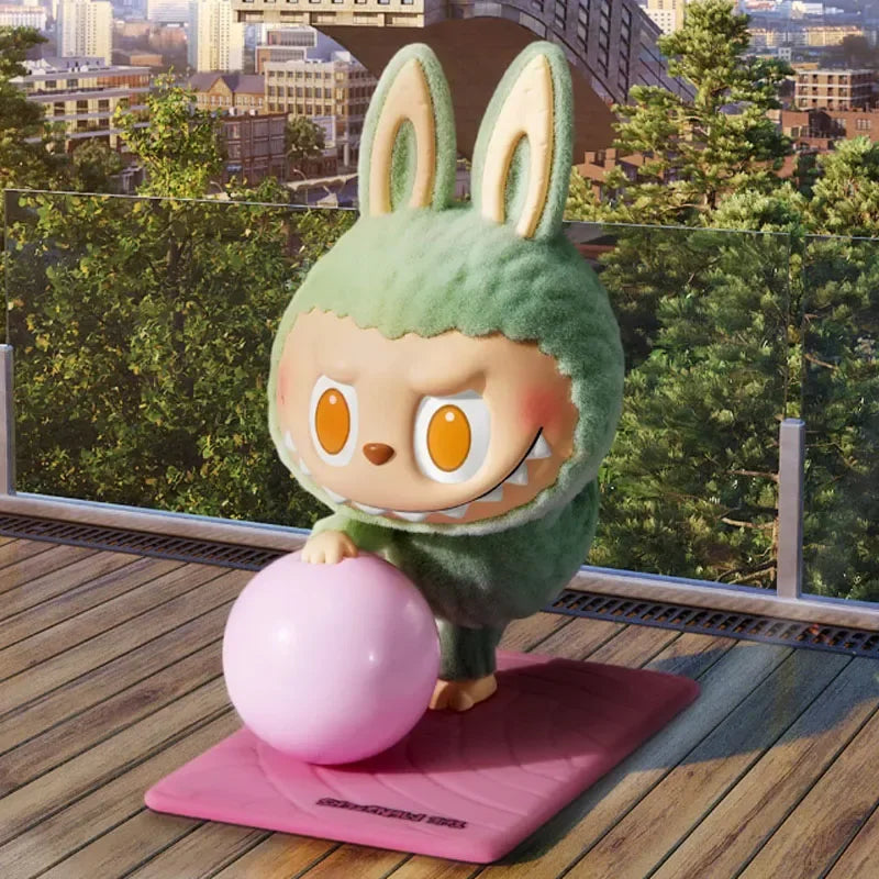 🧘 Figurine Labubu Lazy Yoga – Boîte Surprise Kawaii