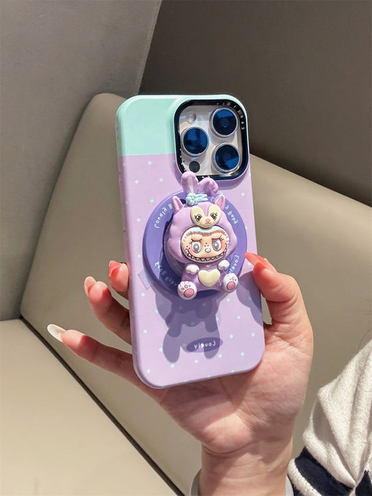 Cute Funny Rabbit StellaLou Magnetic Holder Phone Case for iPhone