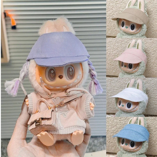 👒 Chapeau de Couleur Unie pour Poupée Labubu – Accessoire de Mode Essentiel 🌈