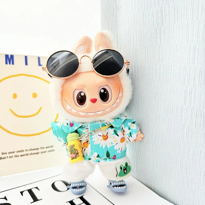 🌺 Ensemble de vêtements de luxe Hawaï pour Labubu V1/V2 – Vacances stylées au bout des doigts !