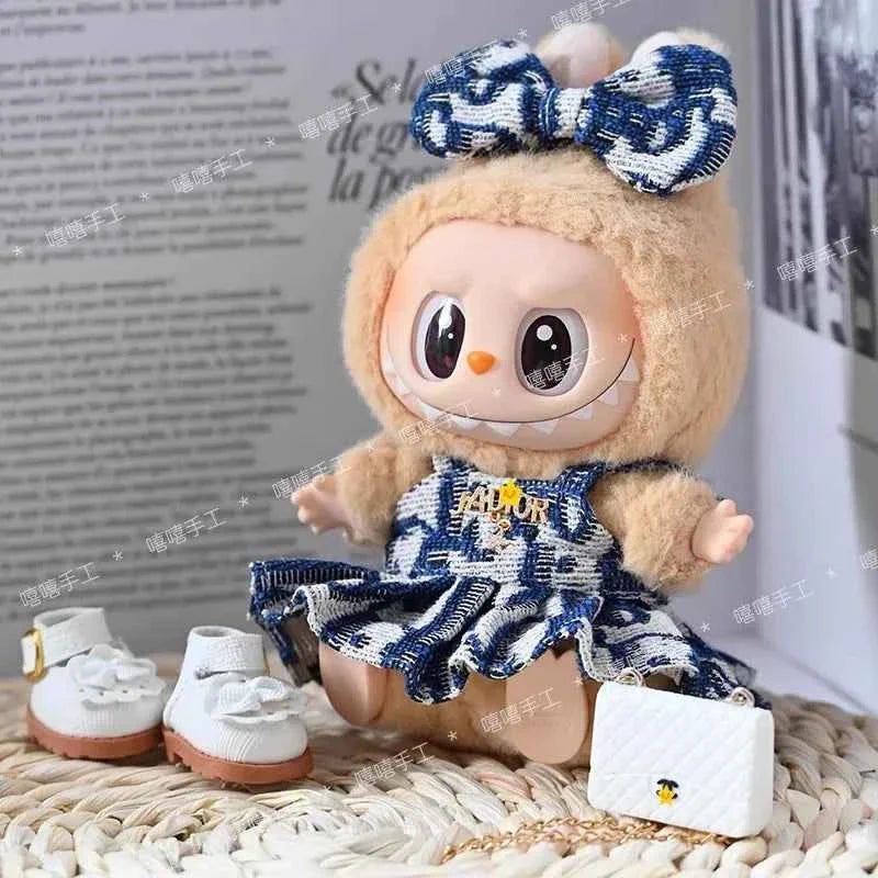 đ VĂȘtements de PoupĂ©e Labubu 17cm - Luxe Mini Macaron