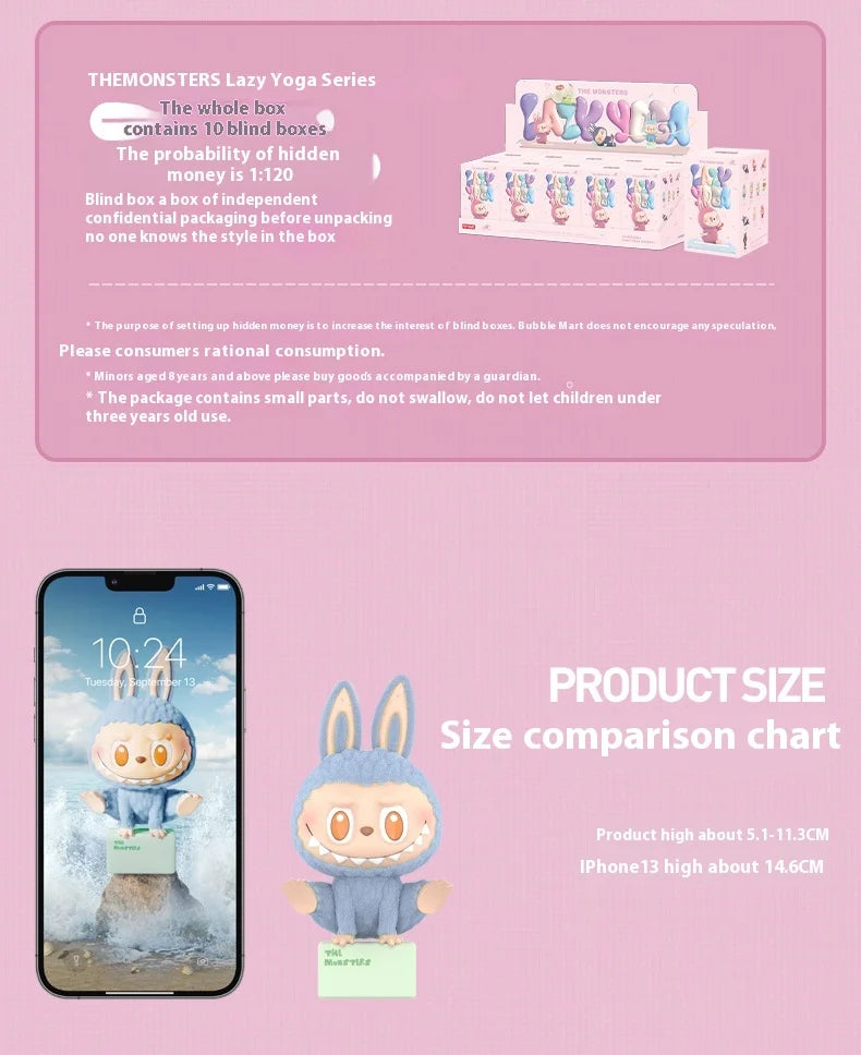 🧘♂️ Pop Mart Labubu – Figurine "Yoga Lazy