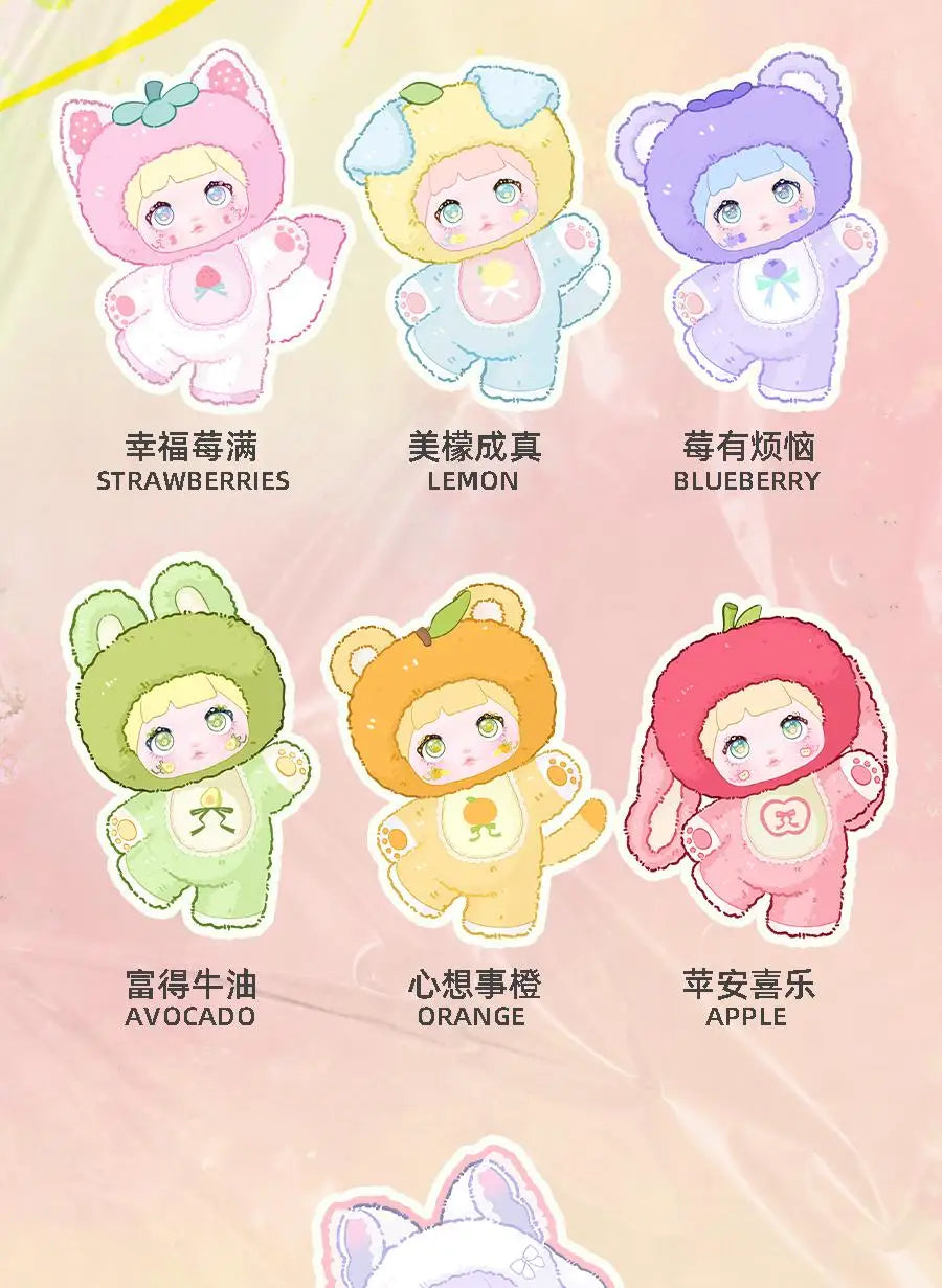 🍓Pendentif Peluche Fruits Intéressants V3 – Série Collector ANGELYA✨