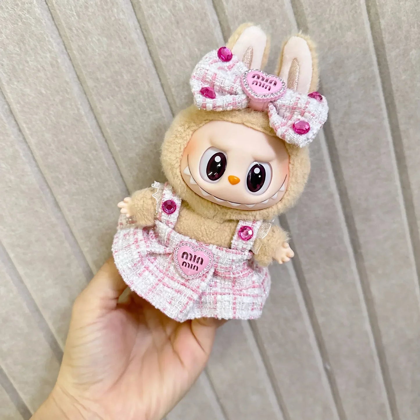 🌟 Accessoires Vêtements Mini Poupée LABUBU 17 cm – Édition K-Pop Style EXO