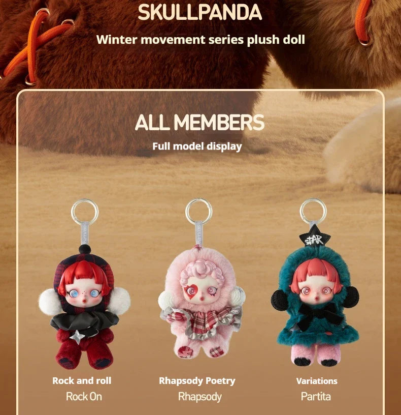 ❄️ SKULLPANDA - Hiver Enchanté : Poupée Pendentif de Collection
