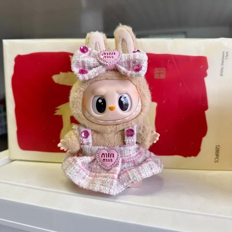 🌟 Accessoires Vêtements Mini Poupée LABUBU 17 cm – Édition K-Pop Style EXO