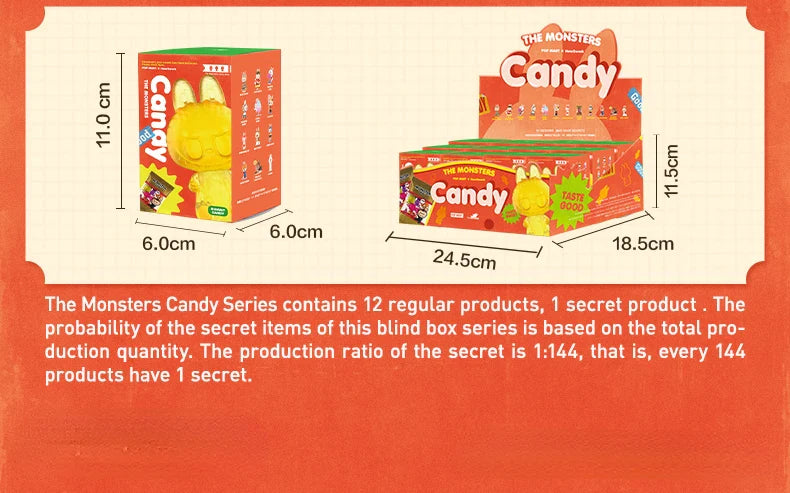 🍬 Figurine LABUBU Monsters Candy – Boîte Mystère Anime