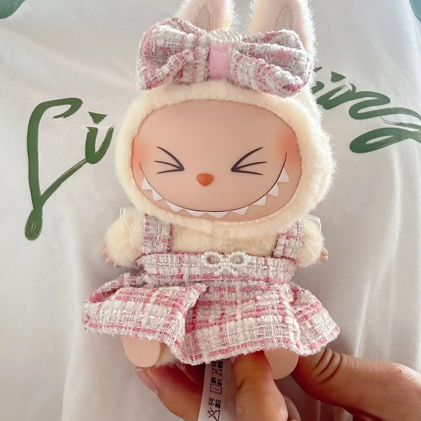 🌟 Accessoires Vêtements Mini Poupée LABUBU 17 cm – Édition K-Pop Style EXO