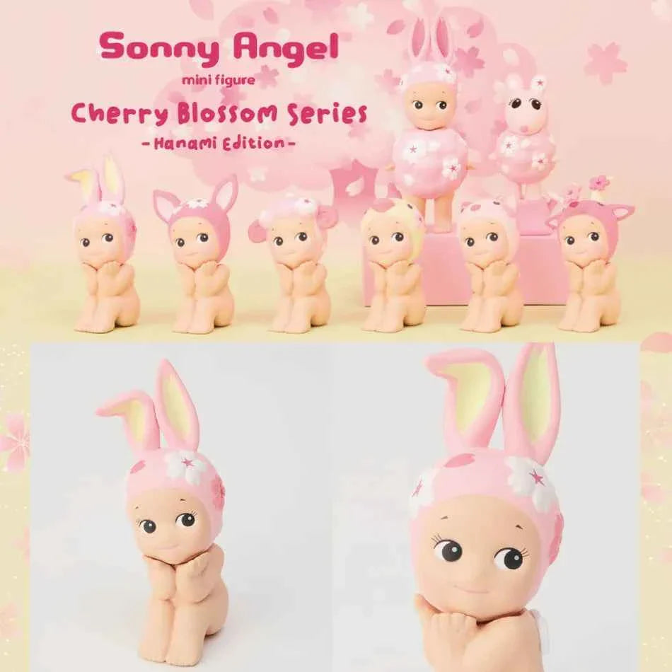 🌸 Figurine Mini Hippers LABUBU – Édition Cherry Blossom