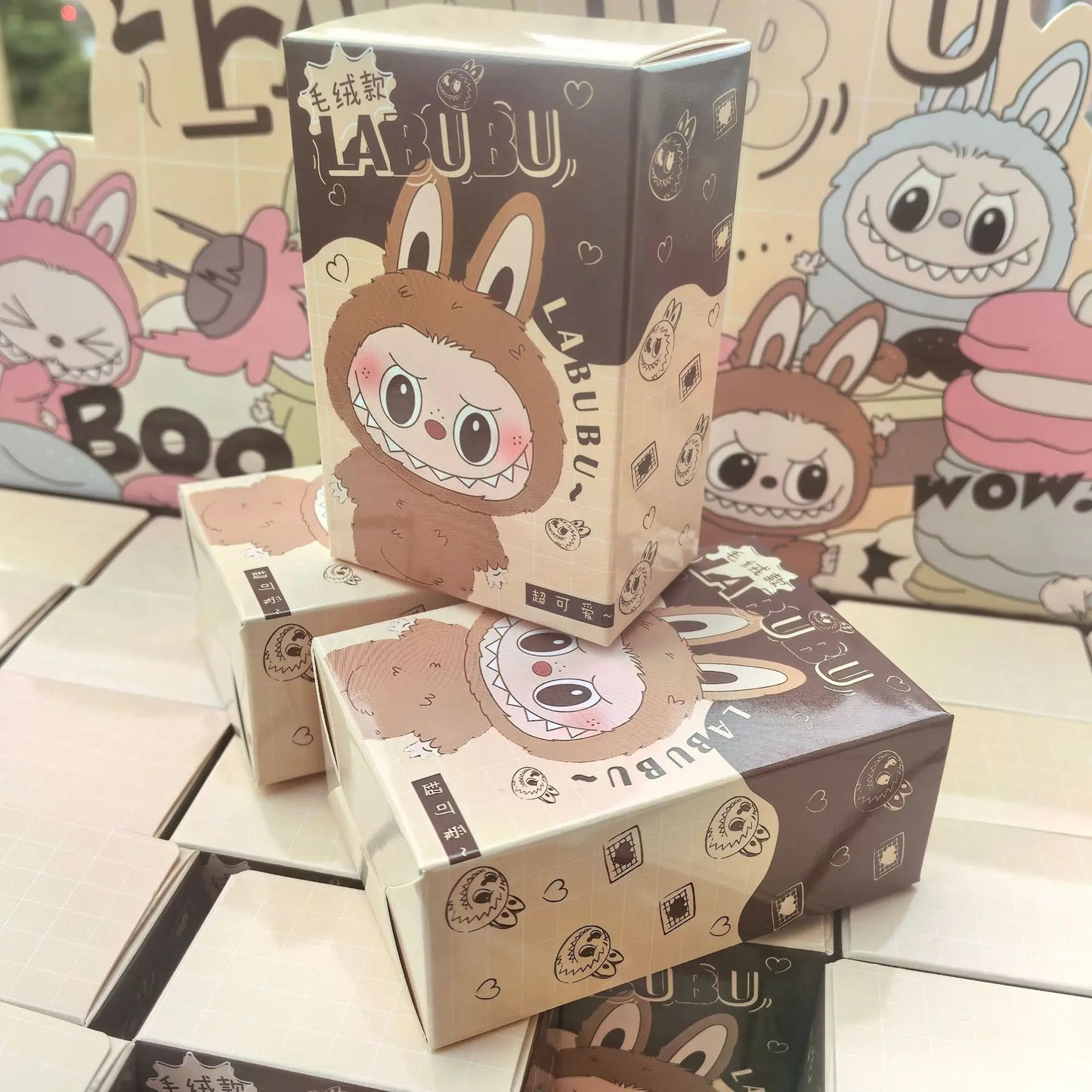 🧸 Labubu – Set de 30 Porte-clés Plush Blind Box Kawaii