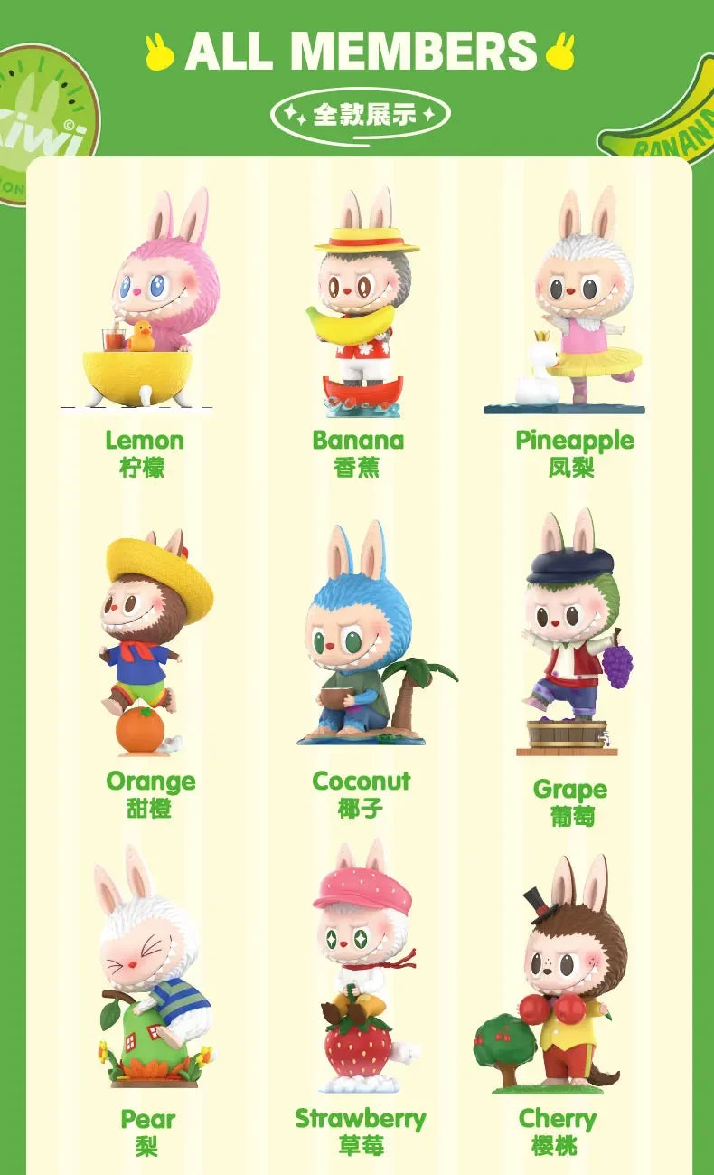 🍓 Boîte Mystère LABUBU The Monsters Fruits Series – Figurines Kawaii de Collection (9–11 cm)