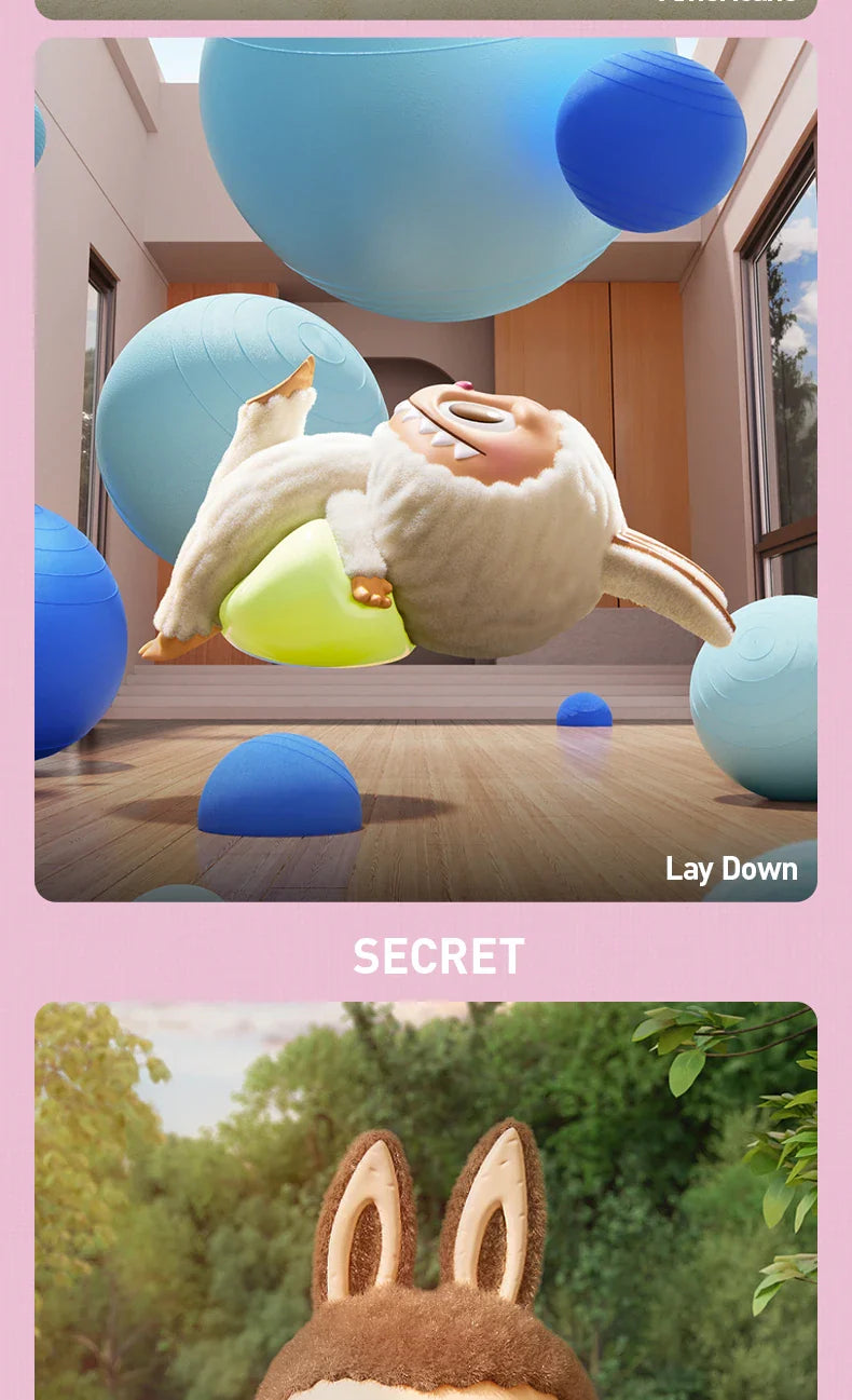 🧘♀️ LABUBU The Monsters – Série Yoga Paresseux