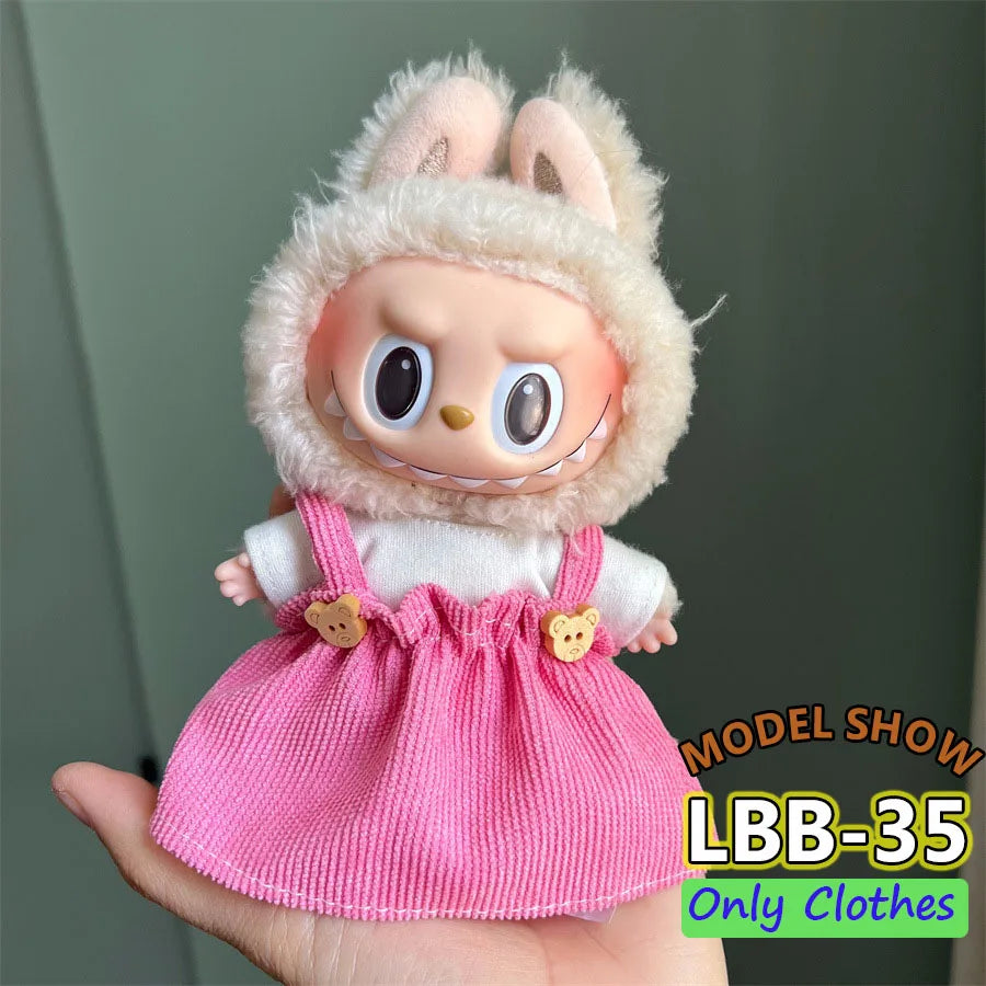 👑 Jupe & Cape Élégante pour Poupée Labubu – Taille 17 cm
