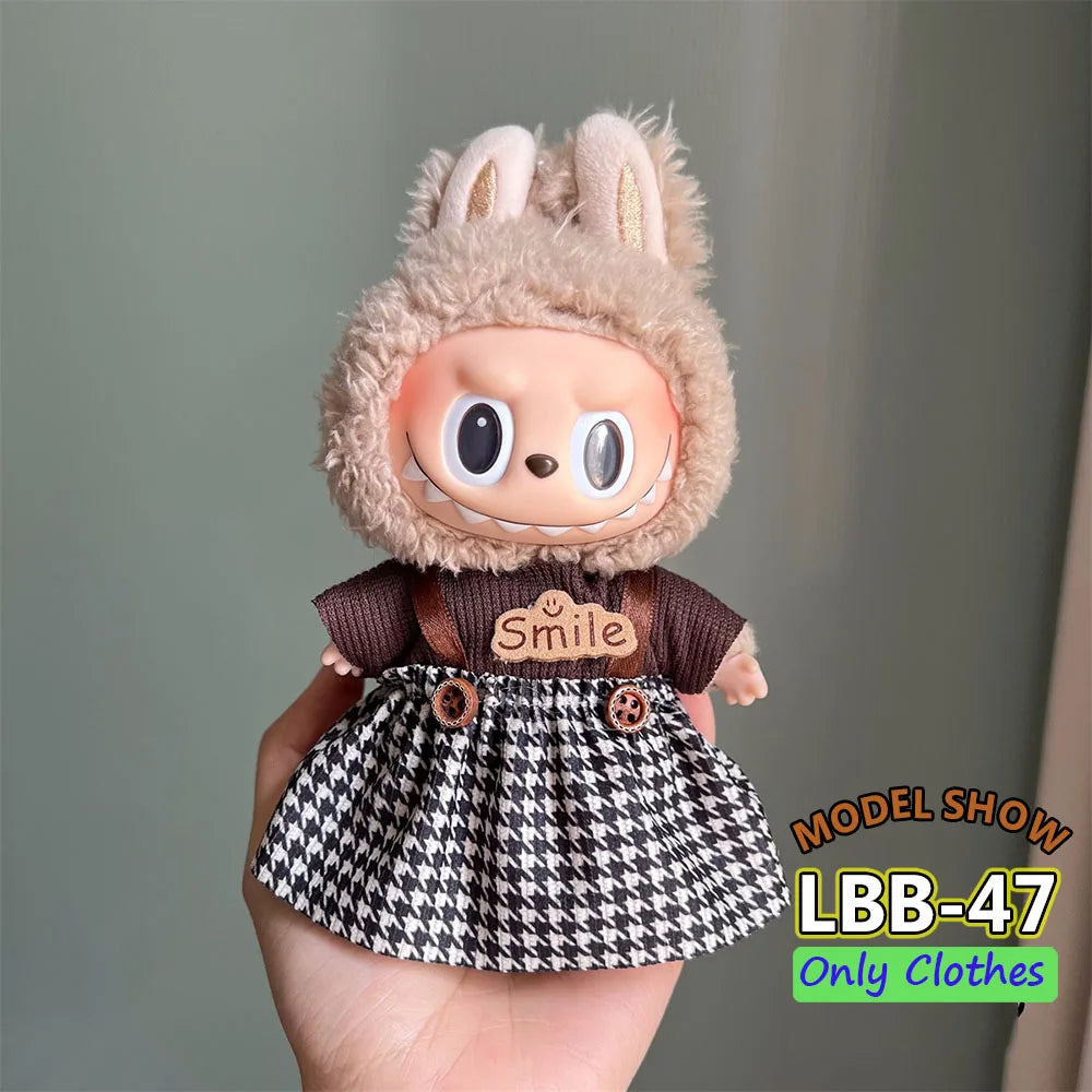👑 Jupe & Cape Élégante pour Poupée Labubu – Taille 17 cm