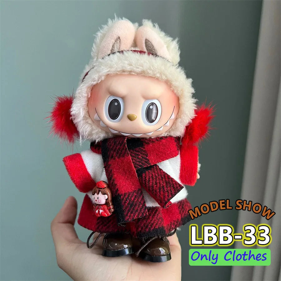 👑 Jupe & Cape Élégante pour Poupée Labubu – Taille 17 cm