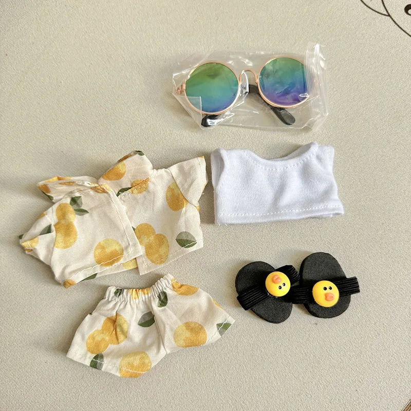 🌺 Ensemble de vêtements de luxe Hawaï pour Labubu V1/V2 – Vacances stylées au bout des doigts !