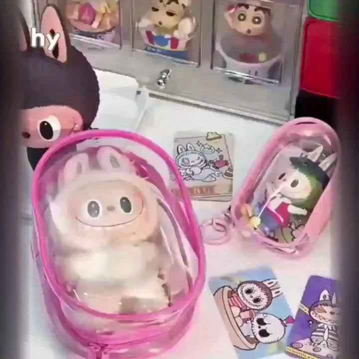 🎒 Labubu Sac Jardin Secret – Le Cocon Transparent pour Vos Compagnons de Cœur