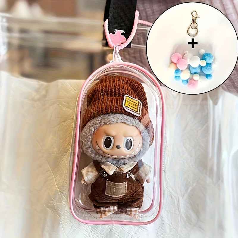 🎒 Labubu Sac Jardin Secret – Le Cocon Transparent pour Vos Compagnons de Cœur