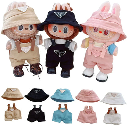 👗🧢 Vêtements Mini Poupée Labubu 17 cm – Tenue Complète avec Chapeau &amp; Chaussures