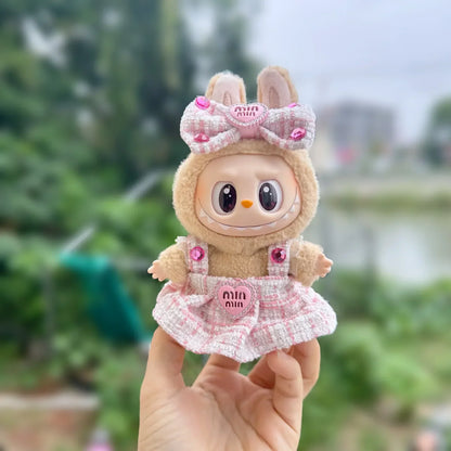 🌟 Accessoires Vêtements Mini Poupée LABUBU 17 cm – Édition K-Pop Style EXO