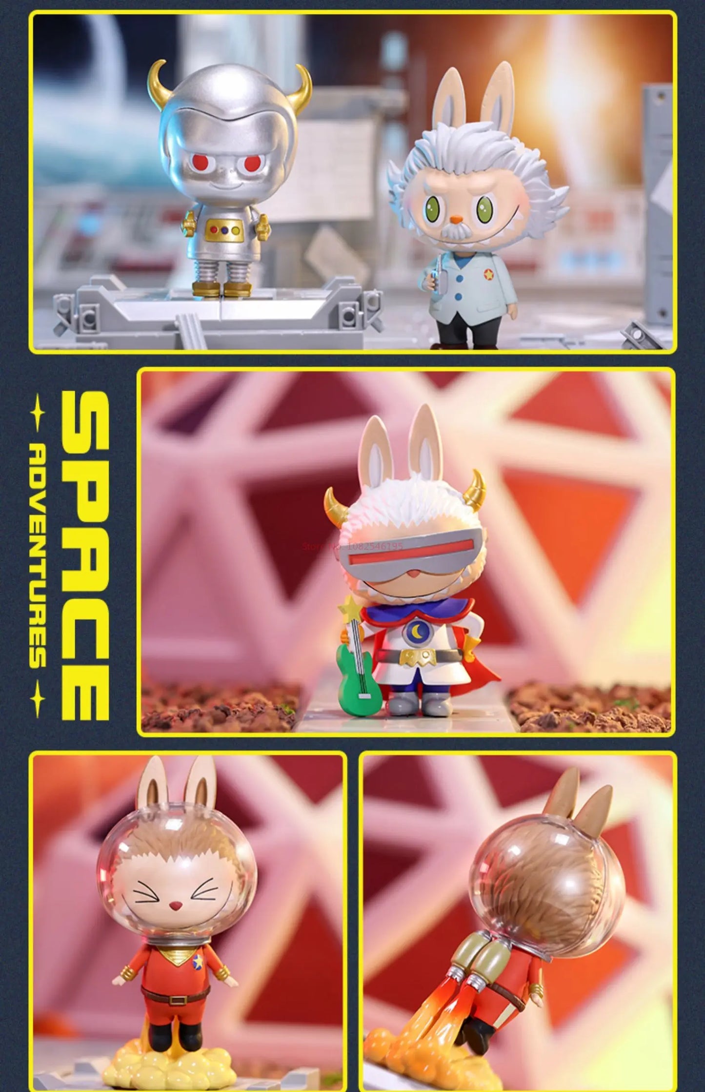 🚀 Labubu – Capitaine des Monstres de l’Espace – Figurine Anime POP MART