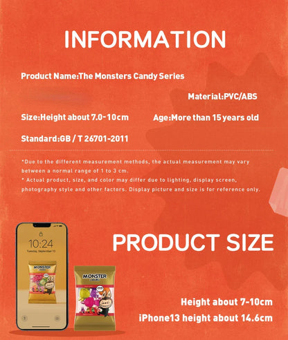 🍬 Figurine LABUBU Monsters Candy – Boîte Mystère Anime